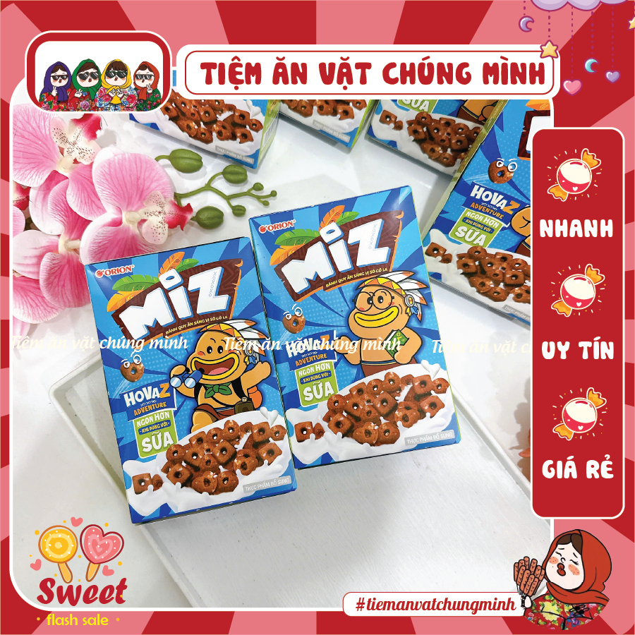 [5 HỘP] Bánh Quy Socola Miz Orion [Hộp 54g], Bánh Quy Ăn Sáng Orion Toonies