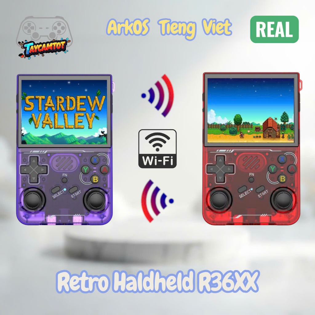 Retro Console R36XX WIFI REAL ArkOS tiếng Việt - Máy chơi game cầm tay bản nâng cấp của R36S