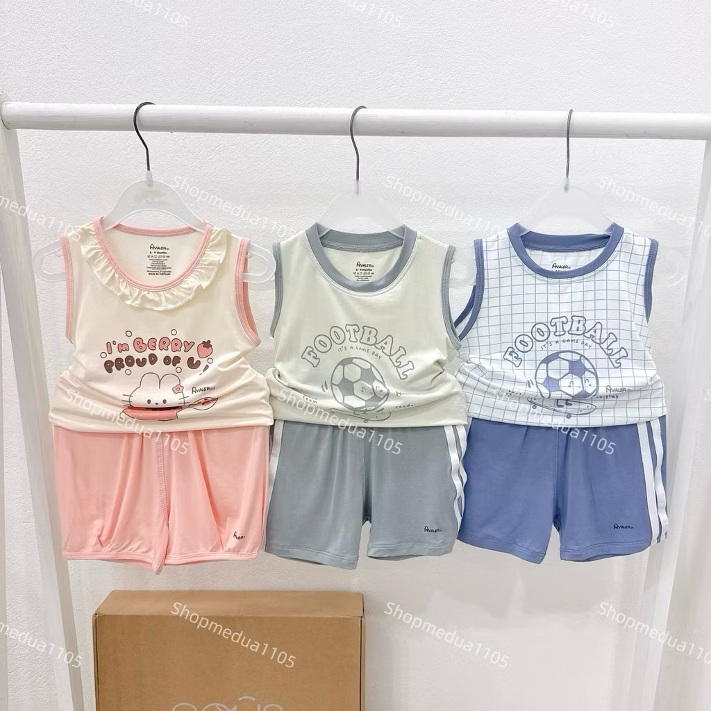 Bộ ba lỗ, sát nách Avaler sợi tre cho bé