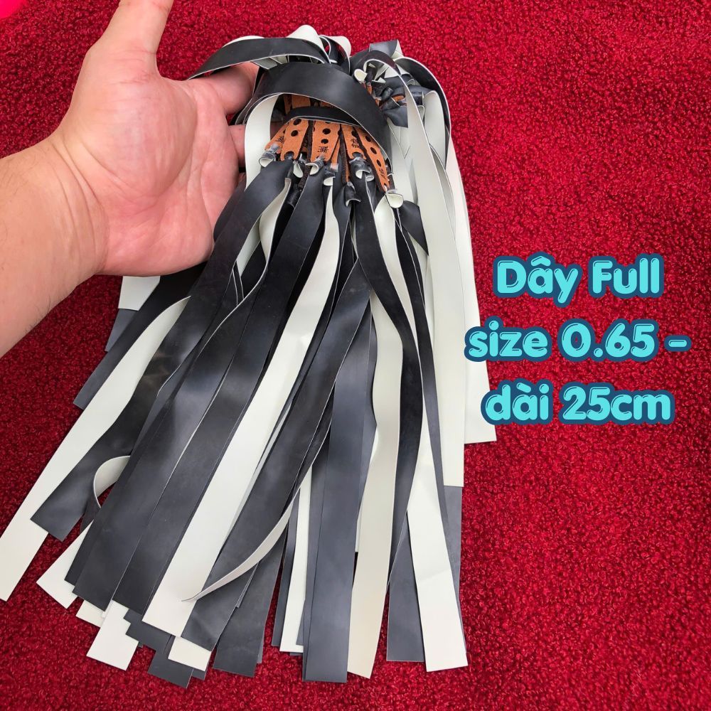 Combo 5 dây chơi full Adam black 0,65, dài 25cm