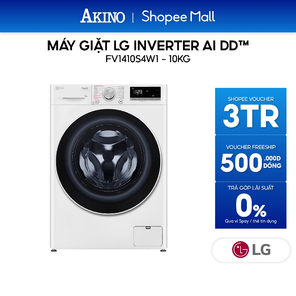 FV1410S4W1 | Máy giặt Lồng Ngang LG AI DD Inverter 10 kg