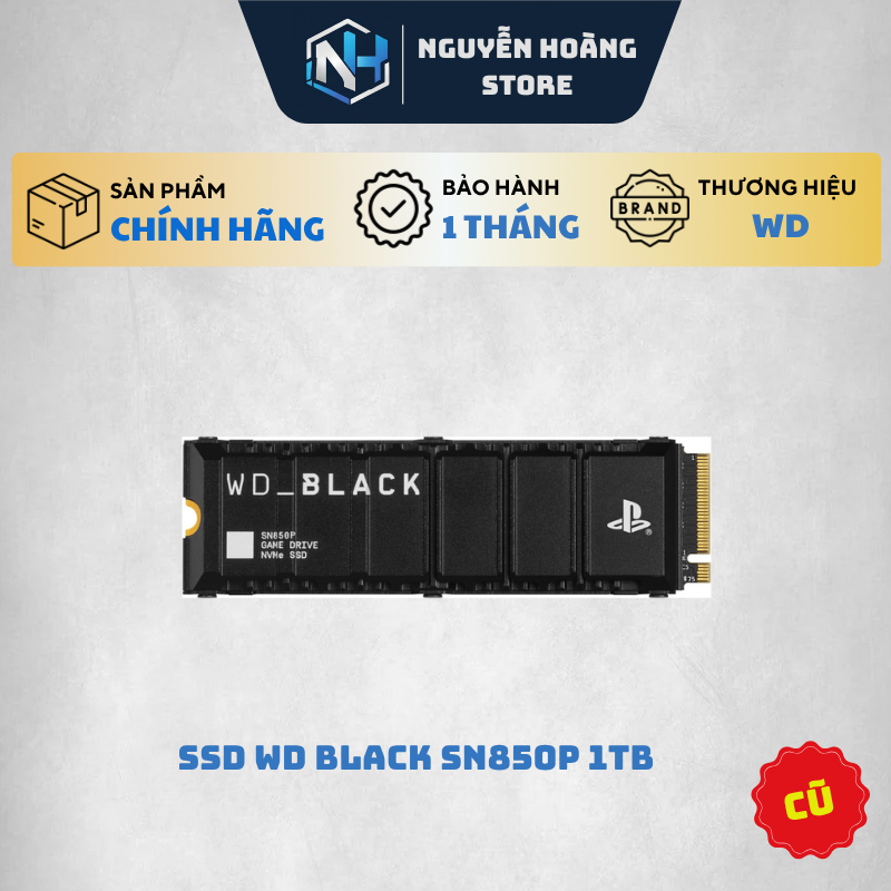 SSD WD BLACK SN850P 1TB cũ
