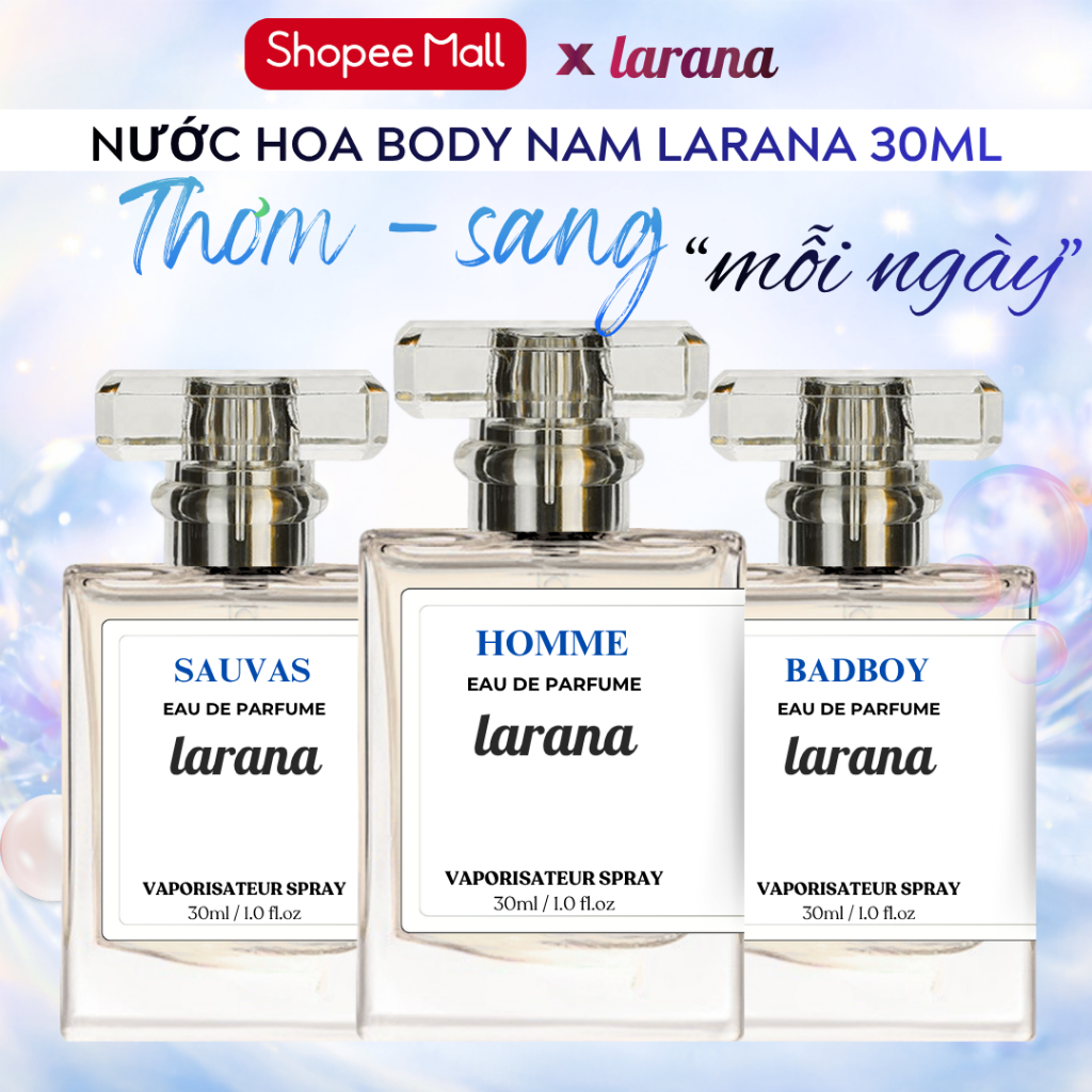 Nước hoa nam 30ml Larana Eau De Parfum hương thơm sang trọng lịch lãm cuốn hút