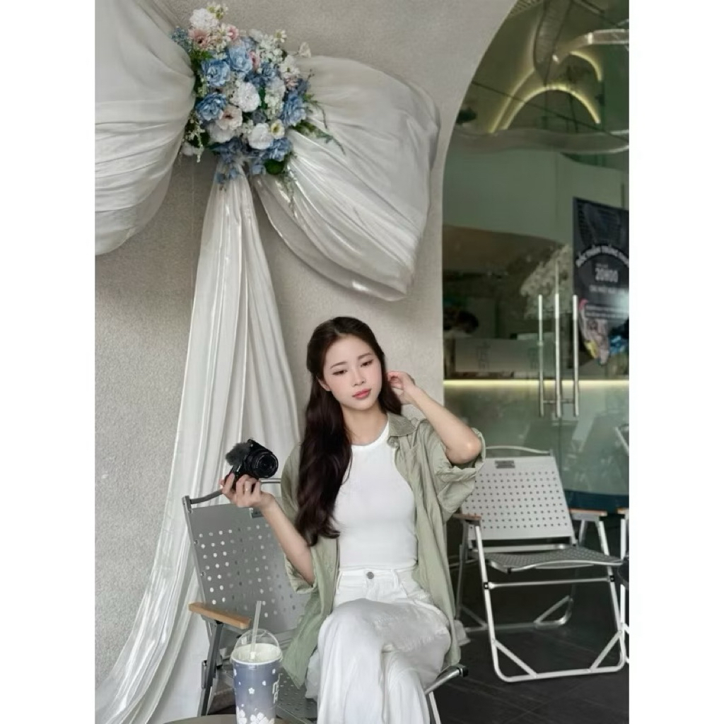Áo Sơ Mi Kiểu Nữ Vải Đũi Xước Mềm Mịn Ít Nhăn Fom Rộng, Áo Sơ Mi Đũi Nữ Màu Pastel Hàn Quốc | BigBuy360 - bigbuy360.vn