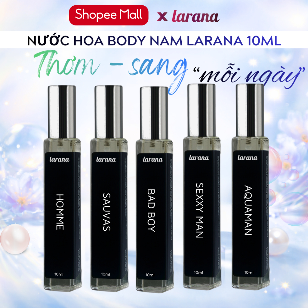 Nước hoa nam chính hãng Larana Eau De Parfume 10ml, Hương thơm sang trọng, mạnh mẽ, cuốn hút phái nữ