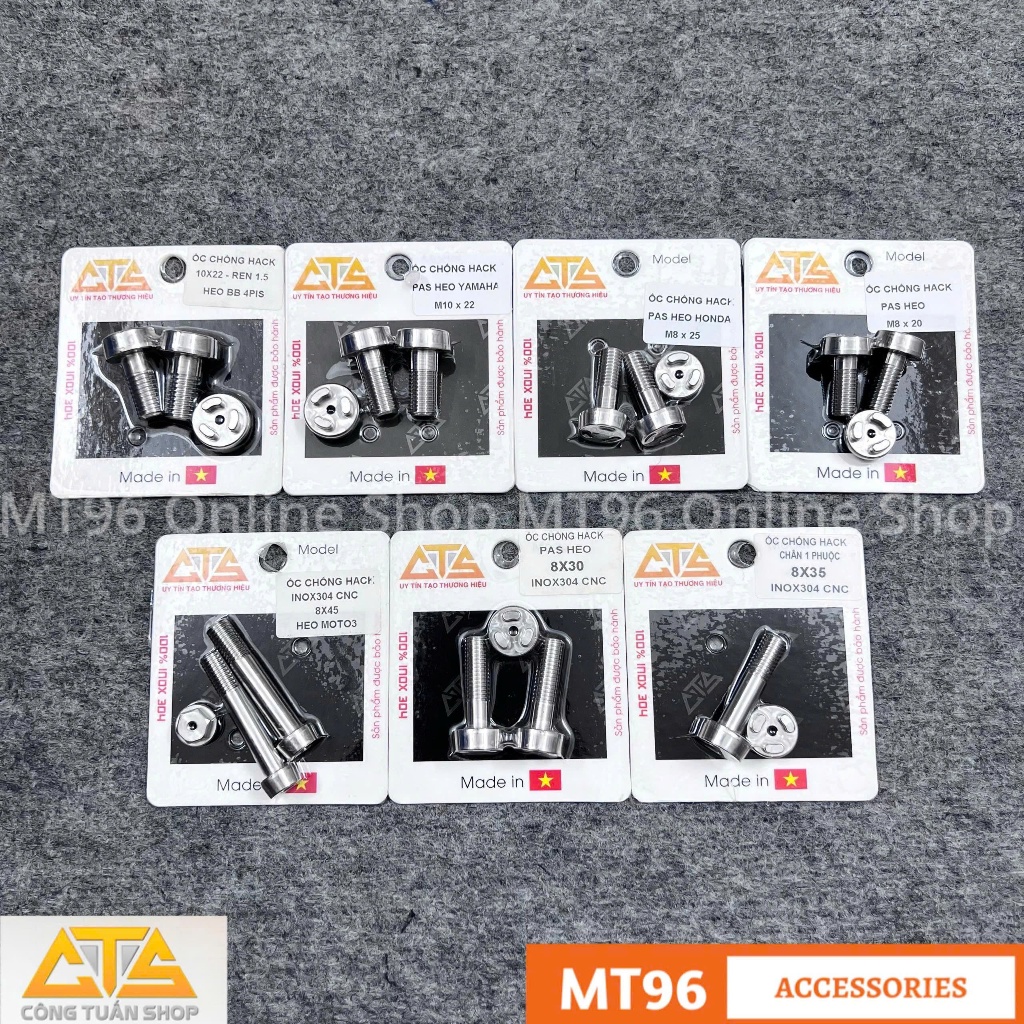 Tổng Hợp Ốc Chống Hack CTS , Ốc Chống Tháo Trộm CTS Inox304 CNC