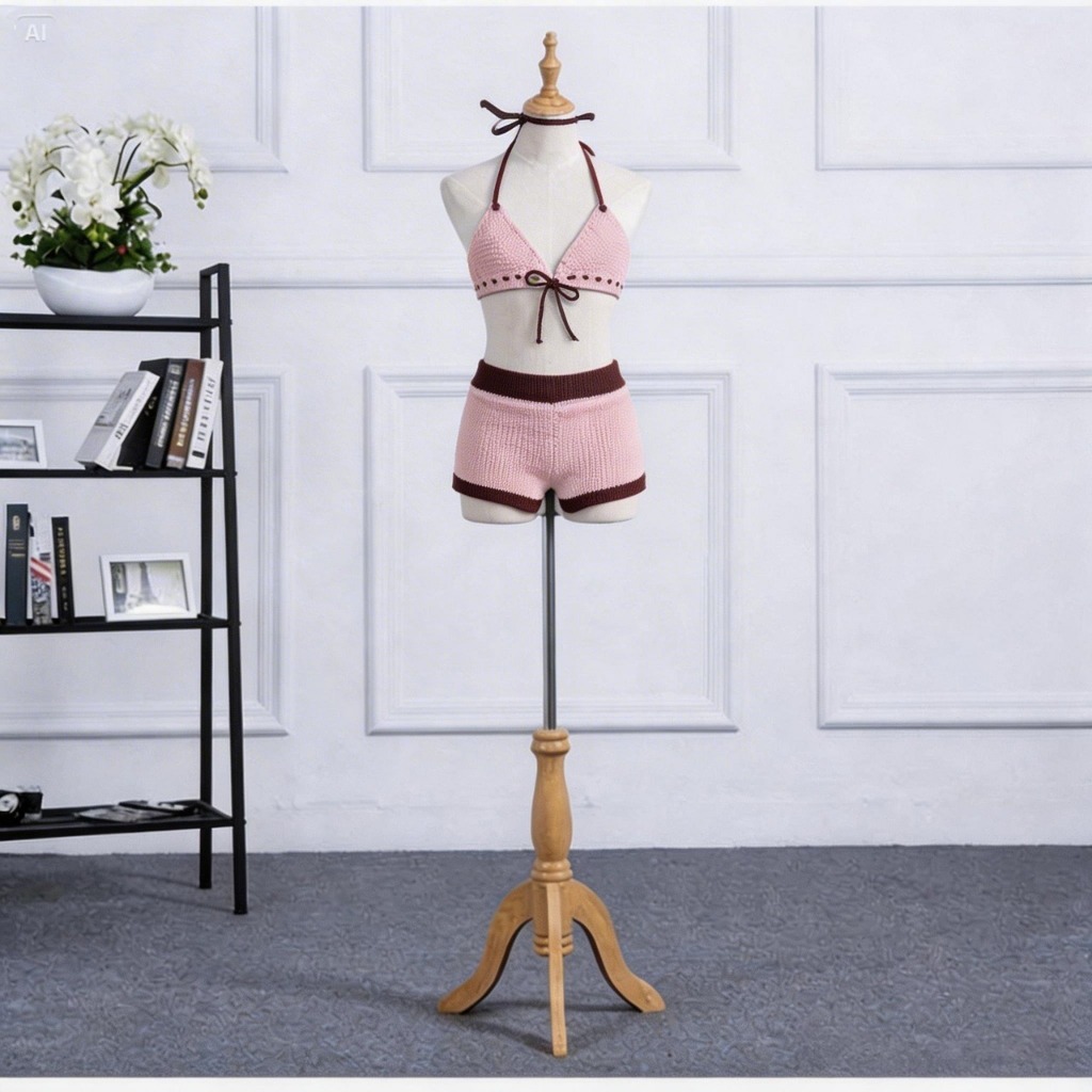 Set bikini len đi biển, quần đùi áo buộc dây nữ tính, quần mặc tại nhà mẫu hè 2026, giá rẻ tại xưởng | BigBuy360 - bigbuy360.vn