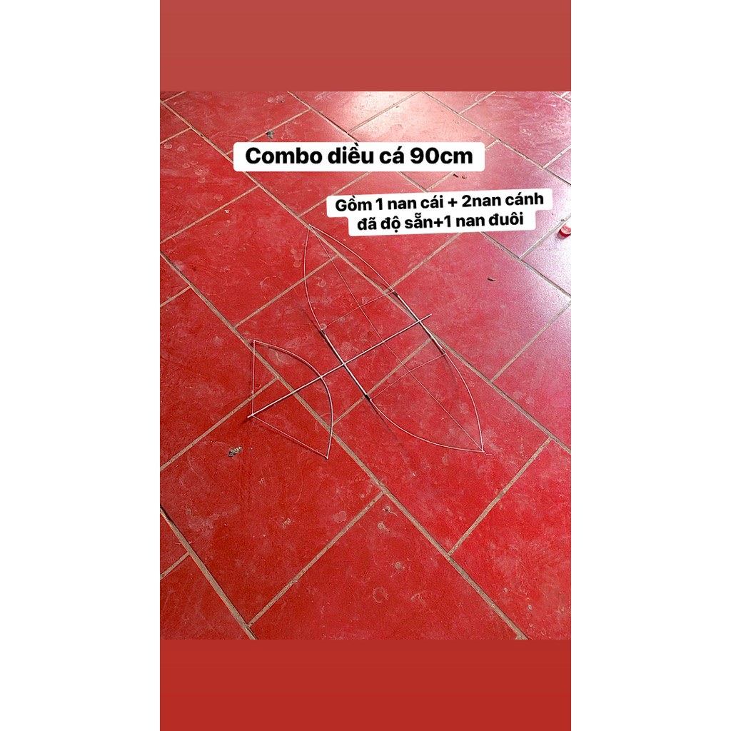 combo nan làm diều cap quang đuôi cá 90cm