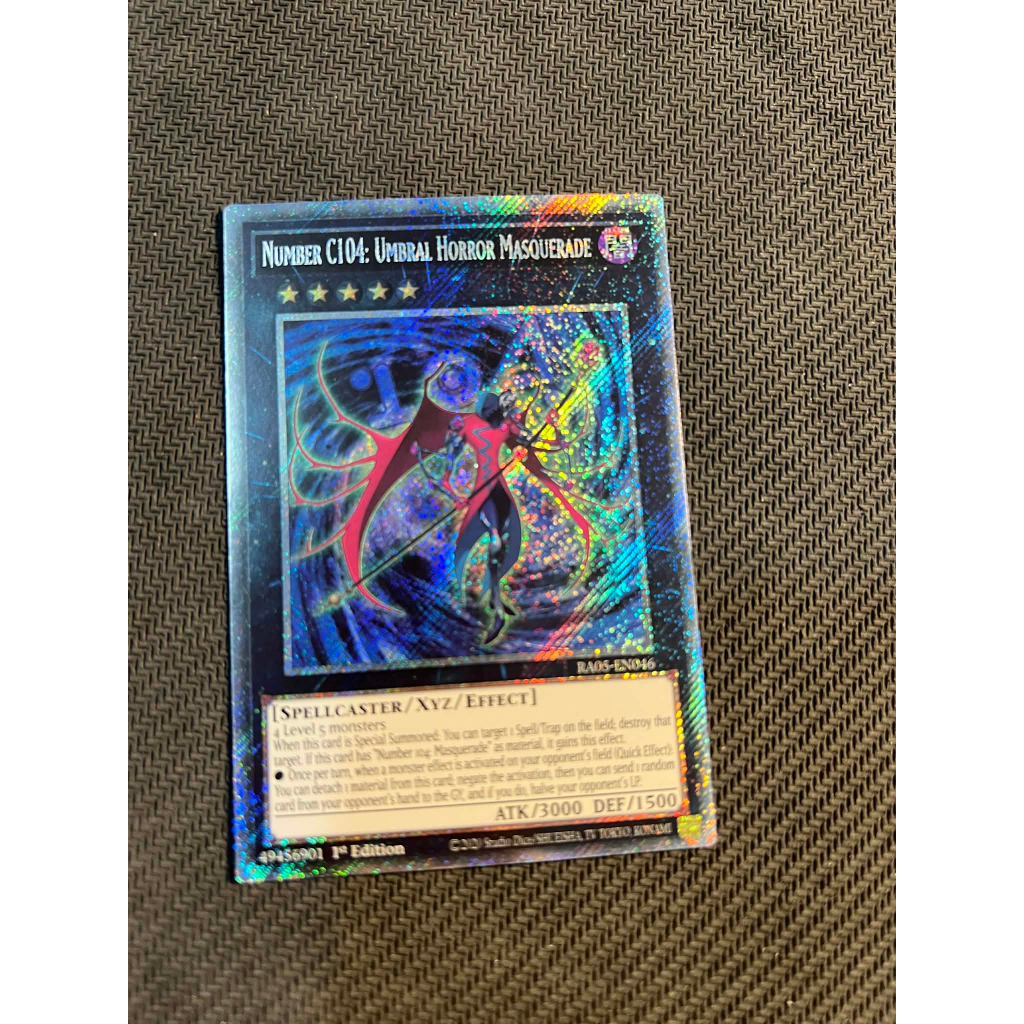 TGT Yugioh thẻ bài Yugioh chính hãng Number C104: Umbral Horror Masquerade RA05-EN046 Platinum