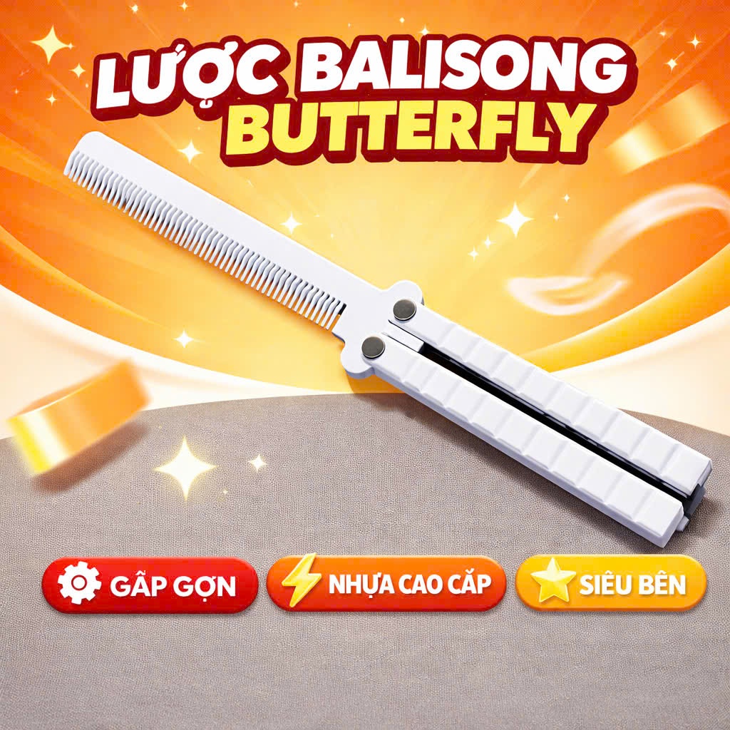 (Ốc KL) Lược chải tóc Balisong gấp gọn tiện lợi