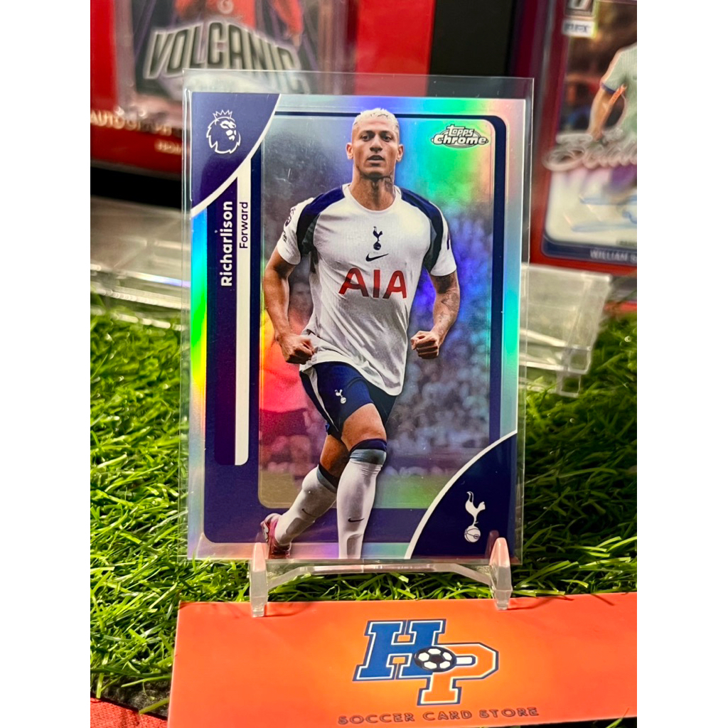 Thẻ bóng đá Richarlison Refractor Topps Chrome EPL 2025/26