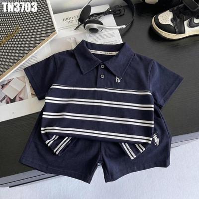 Set Áo Thun Tay Ngắn Polo Khủng Long Quần Đùi Cho Bé Trai 1-5 Tuổi MINTSCLOSET Quảng Châu - TN3694
