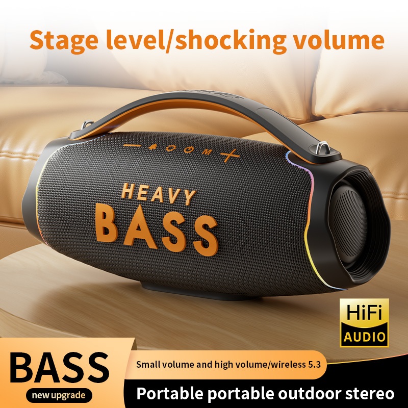 Loa bluetooth Heavy Bass 16 không dây công suất lớn, âm thanh hay, led nháy theo nhạc