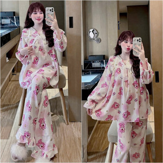 Đồ bộ Lụa bigsize hoạ tiết xinh