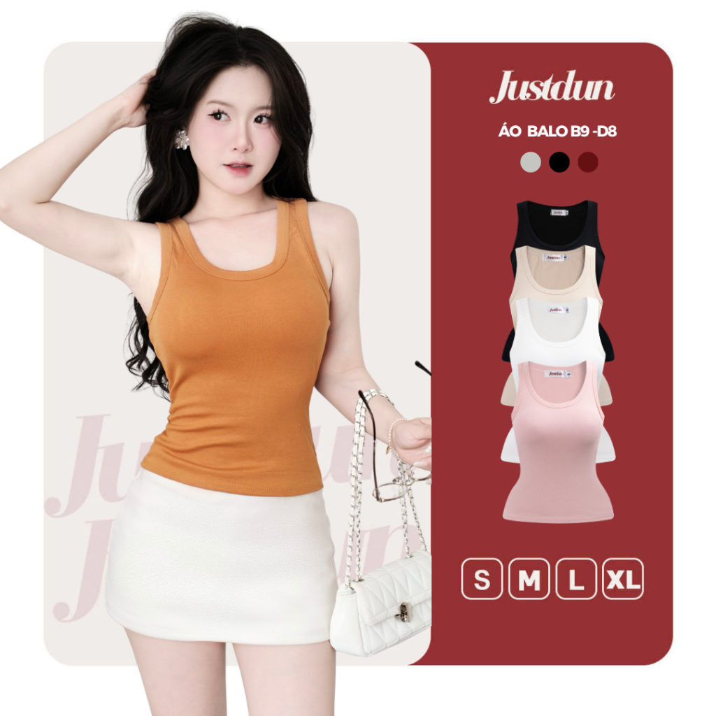 [KÈM MÚT] Áo Ba Lỗ Ôm Body Basic Cotton Mịn Tôn Dáng JUSTDUN D8 | BigBuy360 - bigbuy360.vn