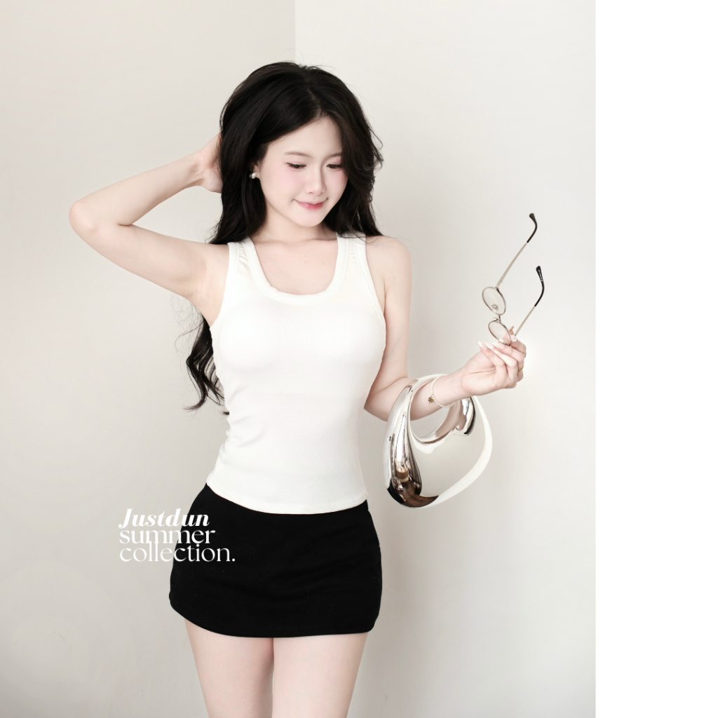 [KÈM MÚT] Áo Ba Lỗ Ôm Body Basic Cotton Mịn Tôn Dáng JUSTDUN D8 | BigBuy360 - bigbuy360.vn