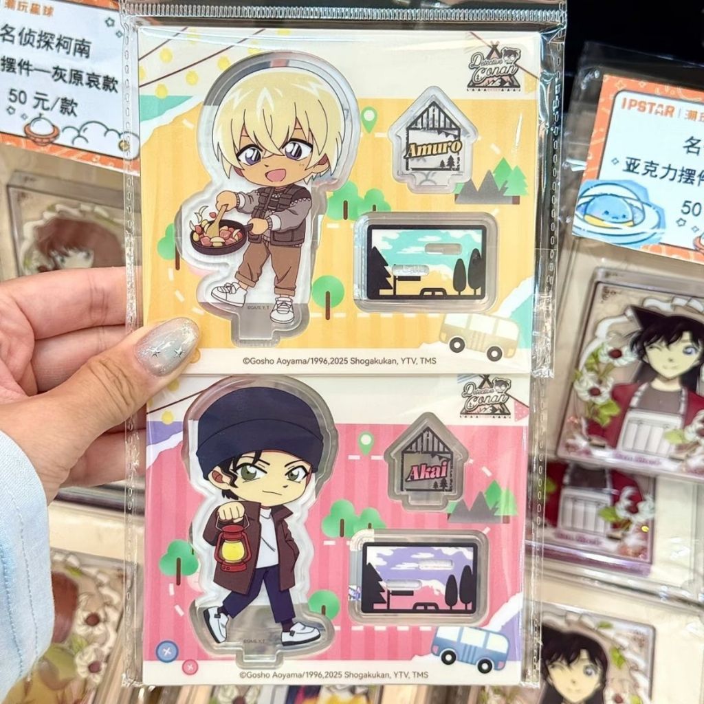 (KHÔNG CÓ KHUNG) Standee acrylic Detective Conan 8cm Amuro Tooru và Akai Shuichi mô hình anime để bà
