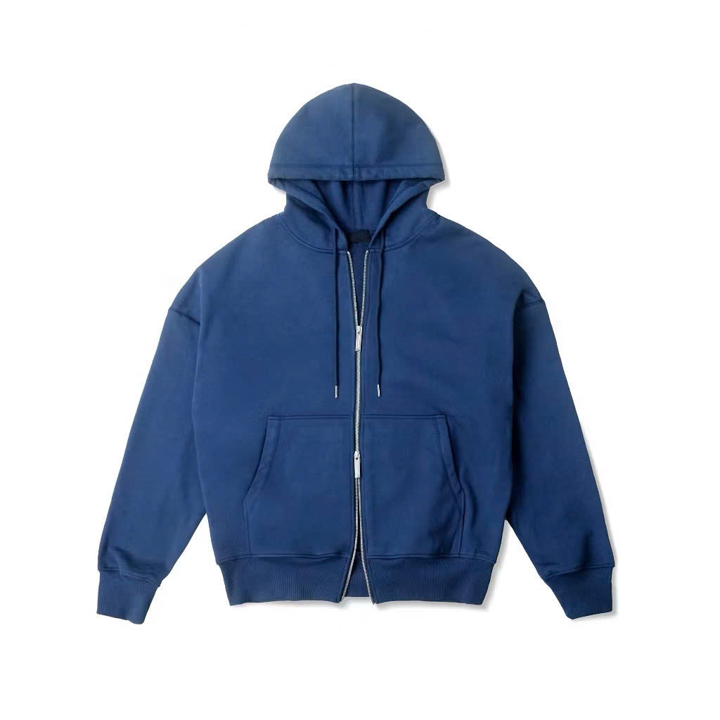 Raven Heavyweight Hoodie - Nỉ Chân Cua Dày Dặn - Áo Khoác Zip Raven Màu Xanh Navy