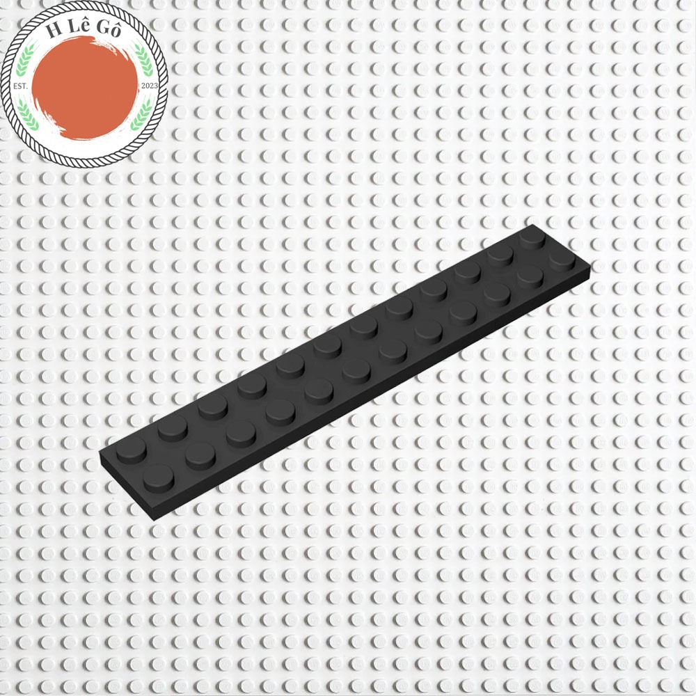 Viên gạch MOC 2x12 dẹt màu đen