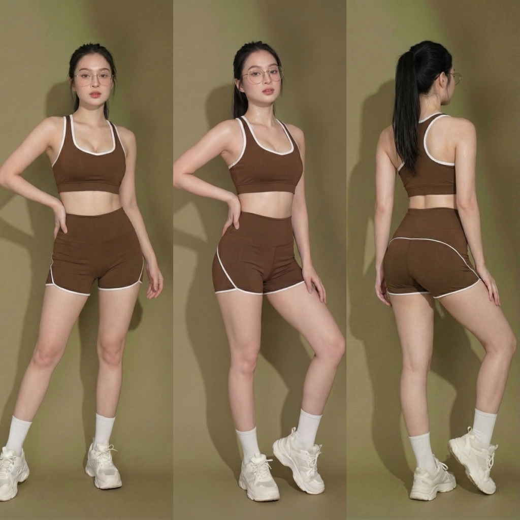 Set Đùi Viền Tặng Kèm Mút Tập Gym Yoga Aerobic C09