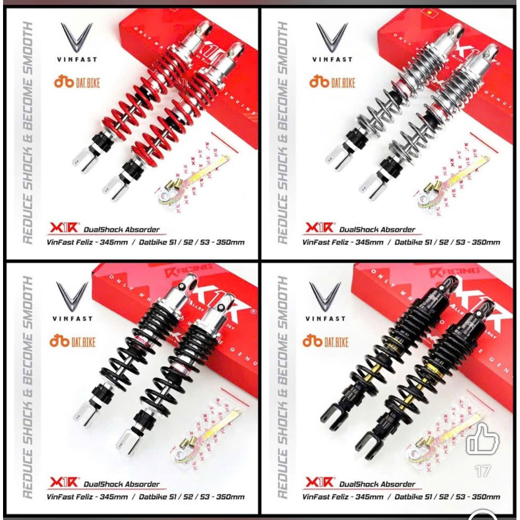 Phuộc X1r xe điện Datbike Quantum Vinfas Feliz - có tăng chỉnh - chính hãng x1r