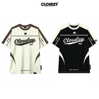 Áo phông nam nữ unisex tay lỡ thun phối màu form rộng local brand CLOUDZY cổ tròn 100% cotton AT CLZ