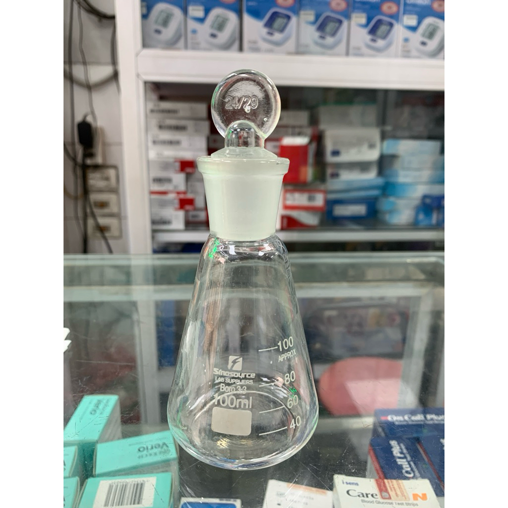 Bình tam giác có nút 100ml