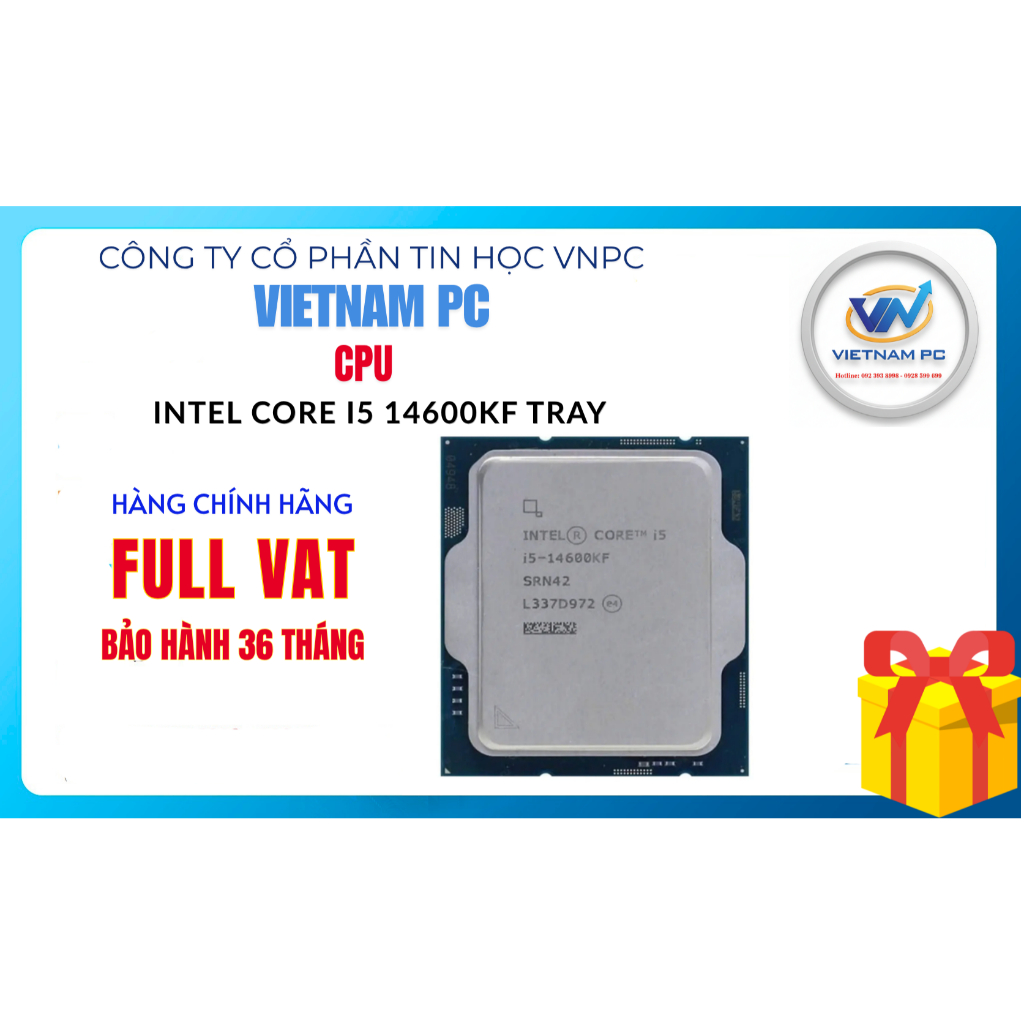 HÀNG CHÍNH HÃNG CPU Intel Core i5 14600KF Tray FULL VAT, BH 36 THÁNG