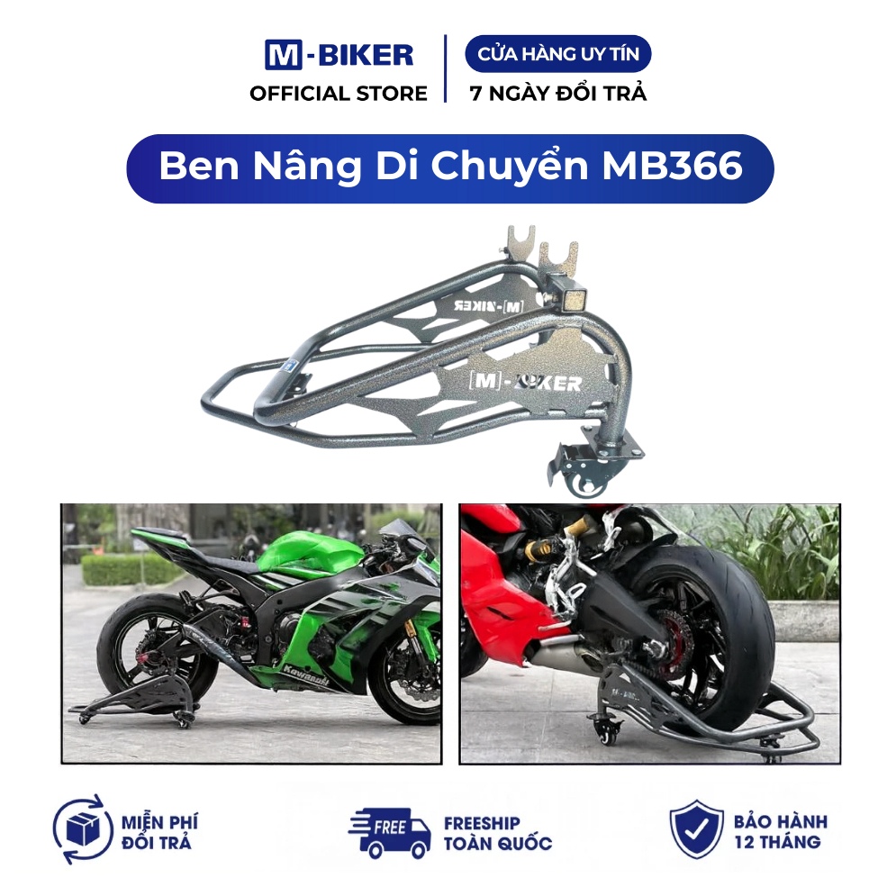 Ben Nâng Xe MB366 Dành Cho Xe PKL. Ben Nâng Bánh Sau, Thép Chắc Chắn, Ben Nâng Xe PKL