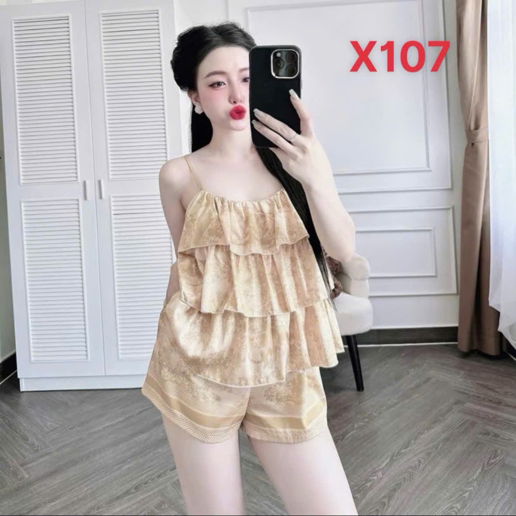 Bộ Pijama 2 Dây X1 Kim Thanh - Xếp Li 3 Tầng Lụa Latin Short Bông Mặc Nhà 9 Màu Size 40-72kg | BigBuy360 - bigbuy360.vn