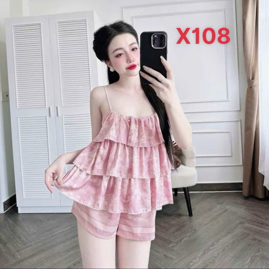 Bộ Pijama 2 Dây X1 Kim Thanh - Xếp Li 3 Tầng Lụa Latin Short Bông Mặc Nhà 9 Màu Size 40-72kg | BigBuy360 - bigbuy360.vn