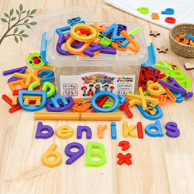 Đồ Chơi Hộp Chữ Cái Và Số Tổng Hợp Có Nam Châm Benrikids Cho Bé Làm Quen Với Chữ Cái Và Số