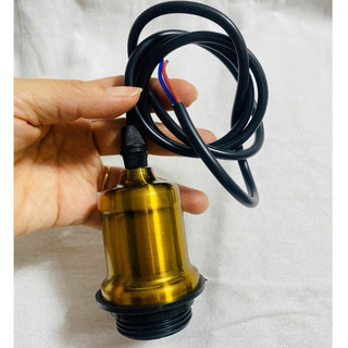 Bộ Đui Đồng Đèn Thả Dây Dài 1 Mét, Đế Ốp 10cm (không bóng) | Đèn Toàn Lợi