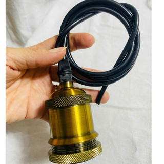Bộ Đui Đồng Đèn Thả Dây Dài 1 Mét, Đế Ốp 10cm (không bóng) | Đèn Toàn Lợi