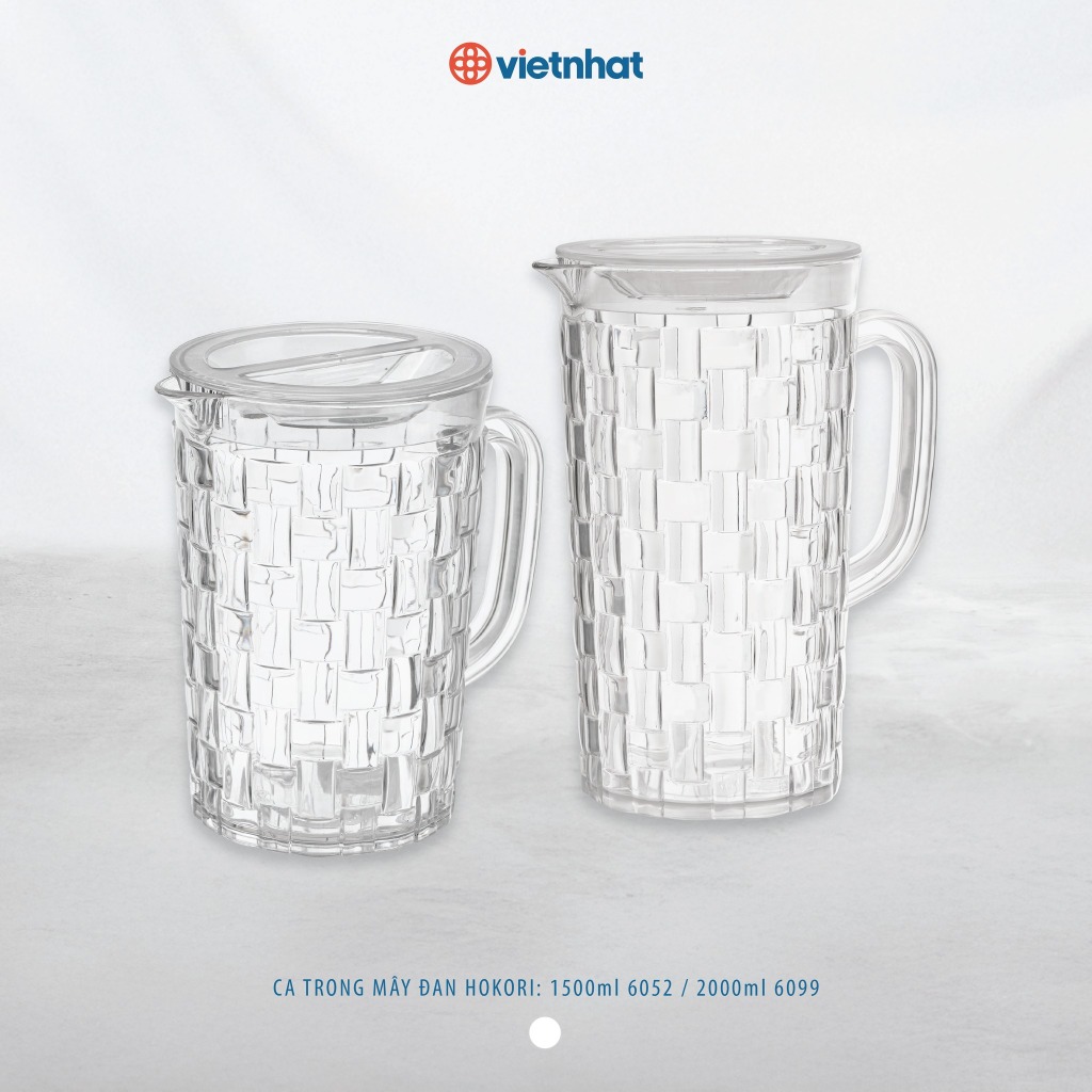 Ca nước trong, ca đựng nước, ca mây đan Hokori CMD Nhựa Việt Nhật Shop