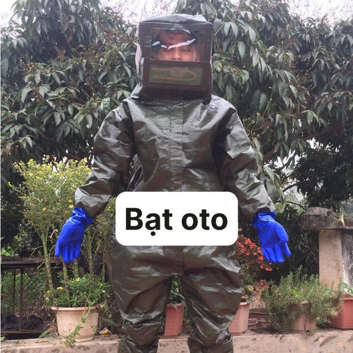 Bộ đồ bảo hộ bắt ong bạt ô tô cao cấp, bắt được tất cả loại ong hàng dày dặn