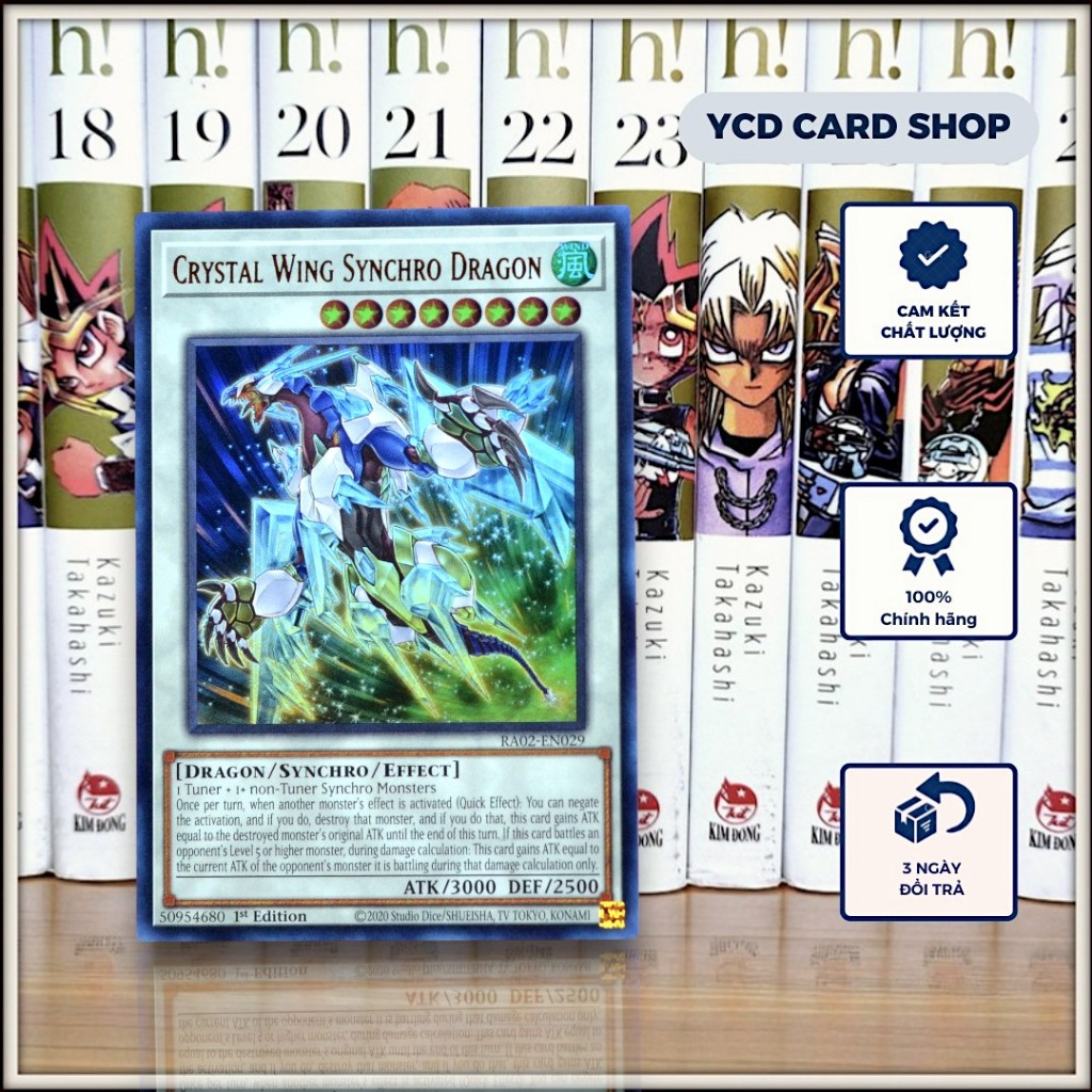 [YCDcardgame] Thẻ Bài Yugioh Chính Hãng Crystal Wing Synchro Dragon -Ultra Rare [Synchro]