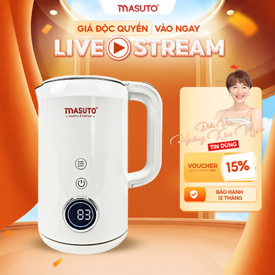 Ấm đun siêu tốc Masuto 1,7L MS Nami 2 lớp giữ nhiệt chống bỏng an toàn inox 304 nguyên khối