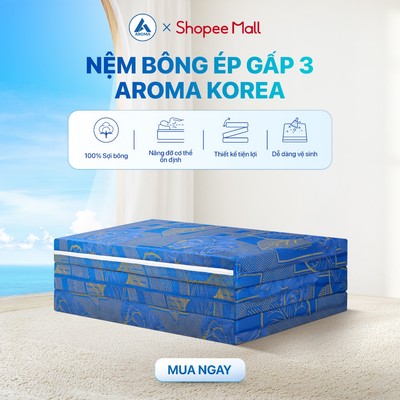 Nệm Bông Ép Gấp 3 Aroma Korea Đệm Sinh Viên Giá Rẻ (Giao Màu Ngẫu Nhiên)