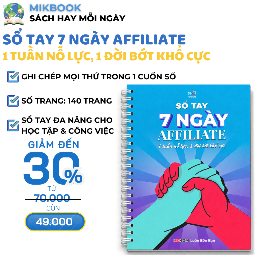 Sổ Tay Ghi Chép A5 Đa Năng, Note Công Việc, Học Từ Vựng, Ý Tưởng Kinh Doanh, Sổ Tay 7 Ngày Affiliate