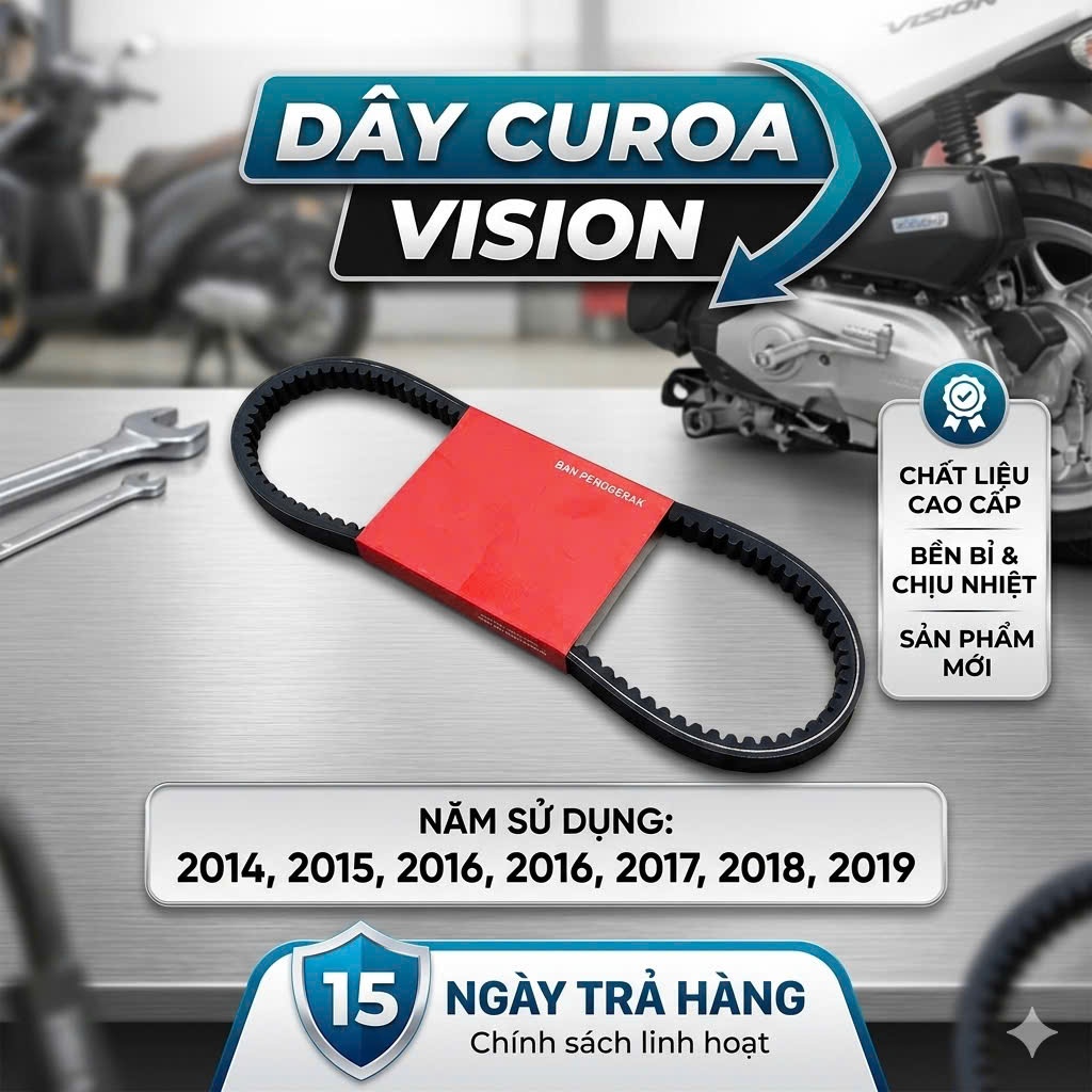 Dây đai truyền động dây curoa xe máy K44 Vision 2014 2015 2016 2017 2018 2019