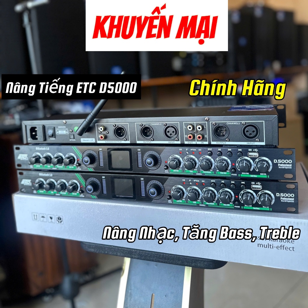 Nâng Tiếng ETC D5000 Thiết Bị Nâng Tiếng Nhạc, Bass, Treble