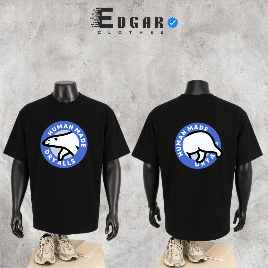 Áo Thun 𝘏𝘜𝘔𝘈𝘕 𝘔𝘈𝘋𝘌 In Hình Sắc Nét, Áo Thun Nam Nữ - Tshirt 𝘏𝘜𝘔𝘈𝘕 Unisex, Form Oversize, 260GSM - MS