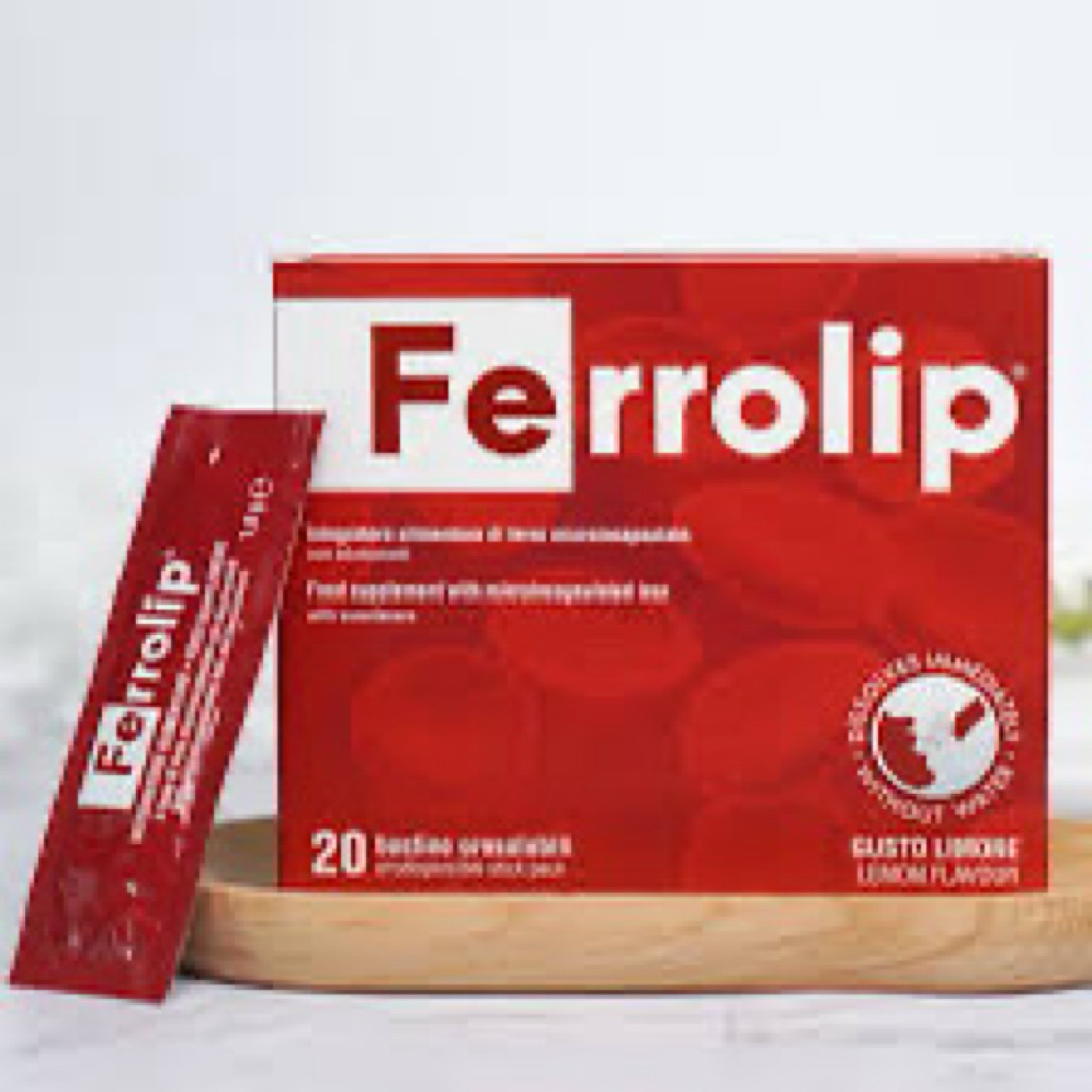 FERROLIP – Sắt Bao Vi Nang Cho Bà Bầu Và Người Trưởng Thành ( hộp 20 gói)