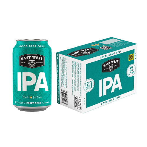 Bia Thủ Công East West IPA  Thùng 12 Lon 330ml