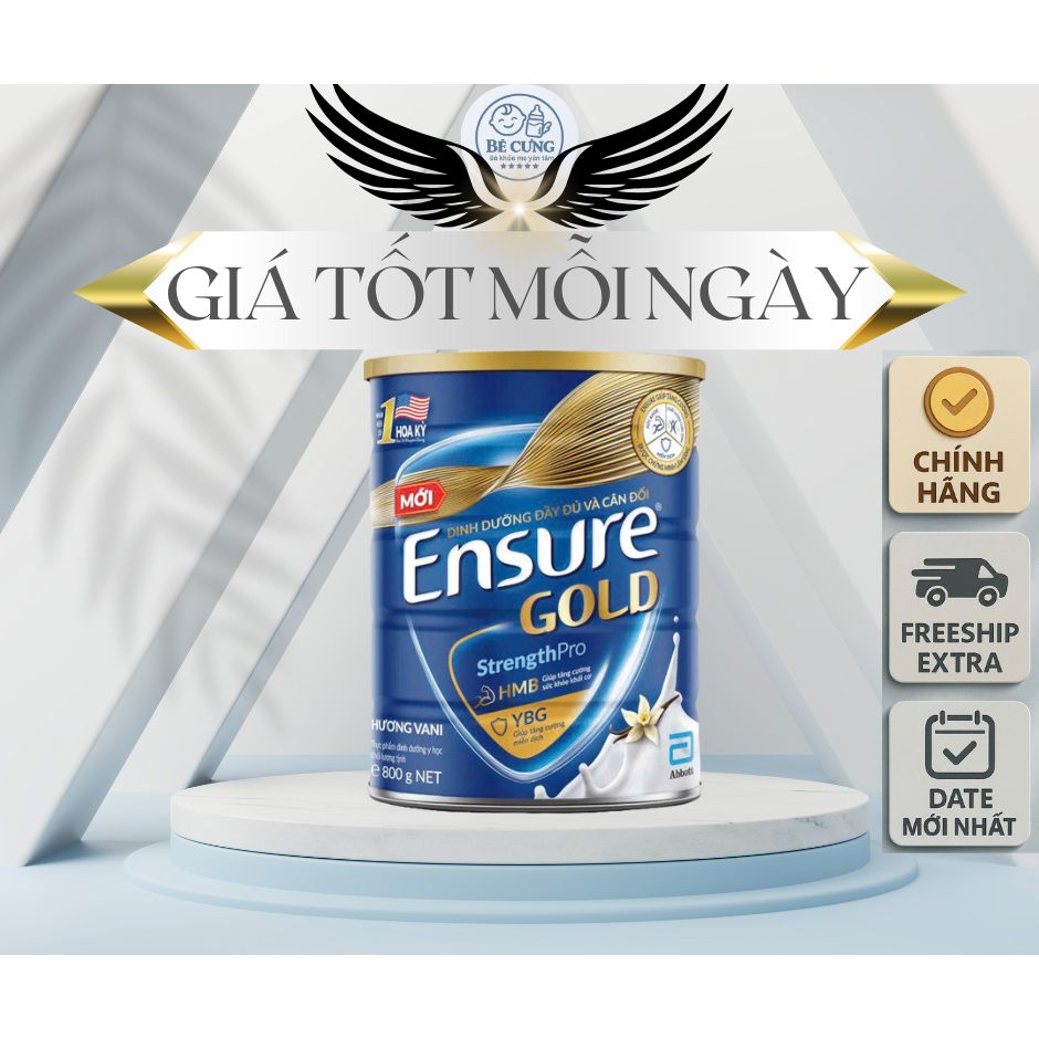 Sữa Bột Ensure Gold 800gr Hương Vani Truyền Thống date mới nhất 2027