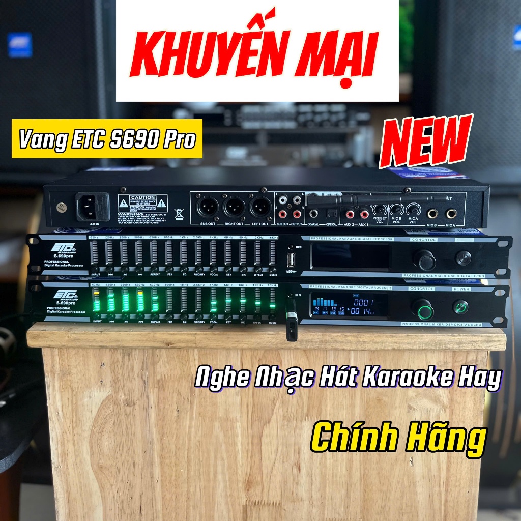 Vang ETC S690 Pro Nghe Nhạc Hát karaoke Hay Nhiều Tính Năng