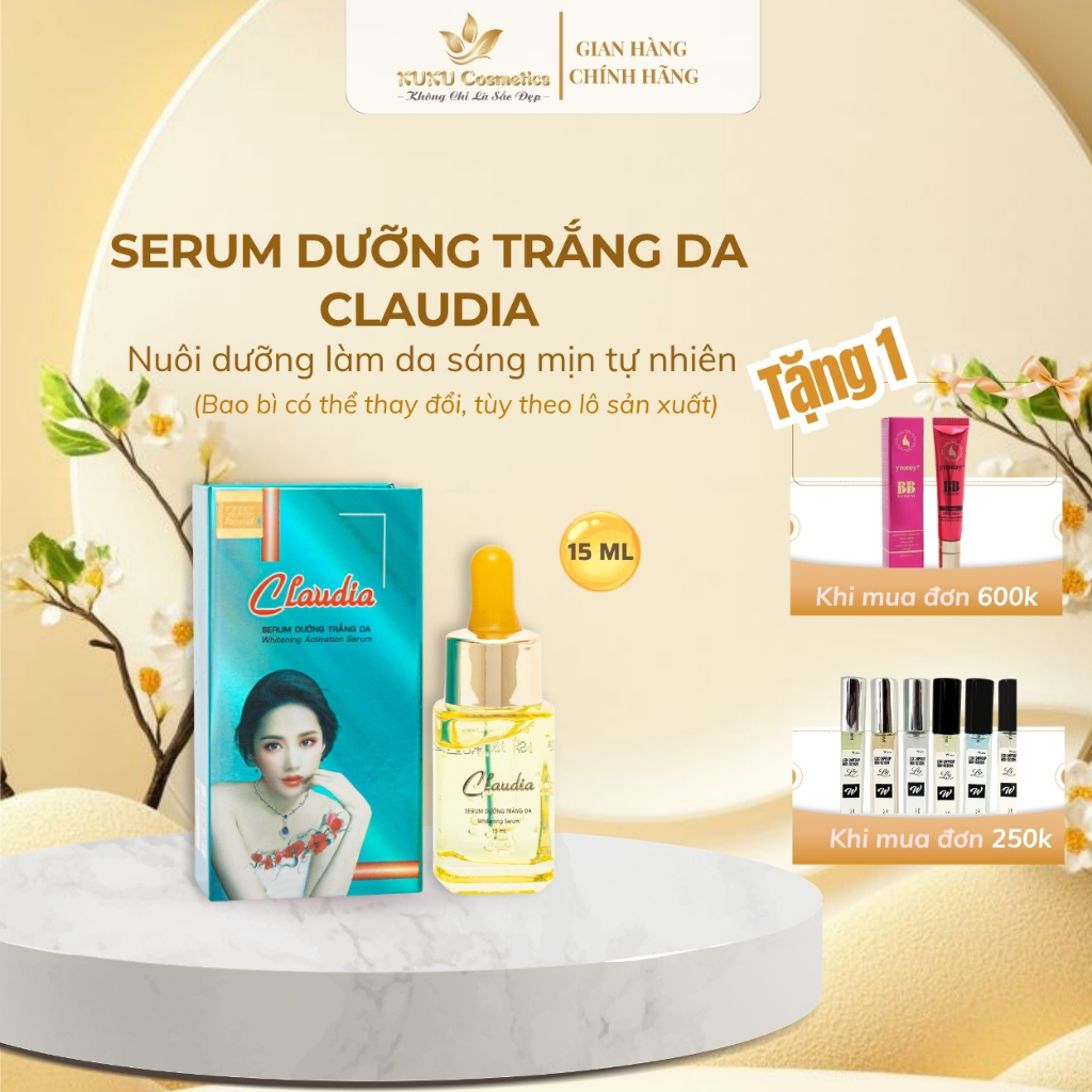 Serum Dưỡng trắng da, Cấp ẩm Claudia