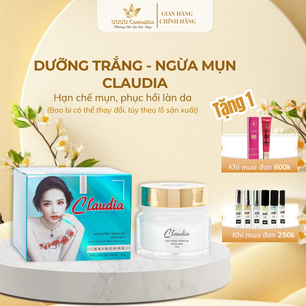 Kem Dưỡng trắng da, Ngừa mụn Claudia