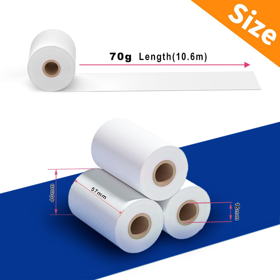 Giấy in hóa đơn K57x40, Giấy in máy POS, giấy in hóa đơn 57mm, giấy in nhiệt, giấy không có keo